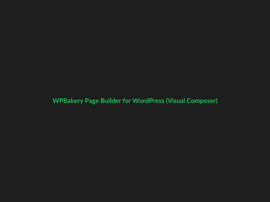WPBakery Page Builder for WordPress (Visual Composer) - GPL