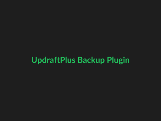 UpdraftPlus Backup Plugin - GPL